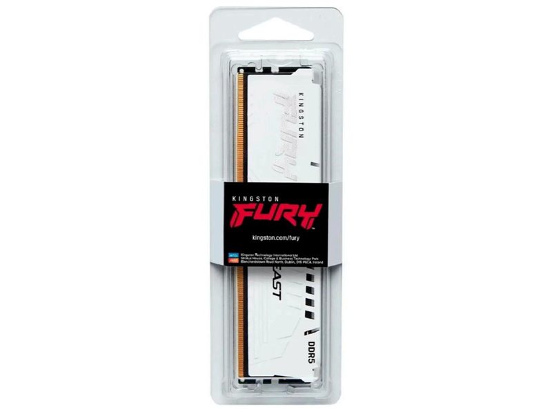 Память оперативная/ Kingston 16GB 6400MT/s DDR5 CL32 DIMM FURY Beast White EXPO