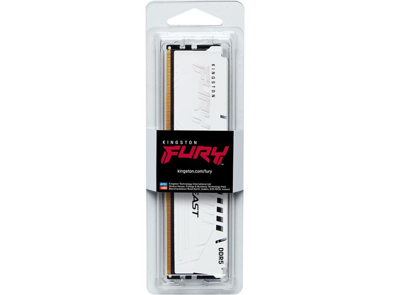 Оперативная память Kingston 32GB 5600MT/s DDR5 CL36 DIMM FURY Beast White EXPO 1 Year Warrаnty