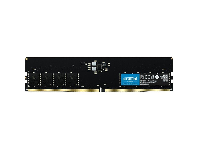 Модуль памяти 16GB Crucial DDR5 4800 UDIMM Basics Desktop Memory Non-ECC, CL40, 1.1V, SRx8, RTL