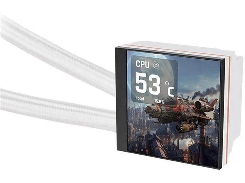 Система водяного охлаждения Thermaltake MAGFloe 360 Ultra Snow ARGB Soc-AM5/AM4/1200/1700/1851 белый 4-pin 30.6-32.5dB Al LCD 355W Ret (CL-W433-PL12SW-A)