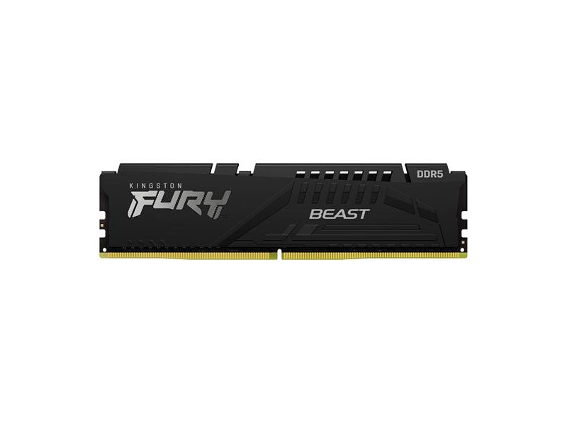 Модуль памяти Kingston 64GB Kingston DDR5 5200 DIMM FURY Beast Black XMP Gaming Memory KF552C40BBK2-64 Non-ECC, CL40, 1.25V, (Kit of 2) 2RX8 40-40-40 288-pin 16Gbit, RTL
