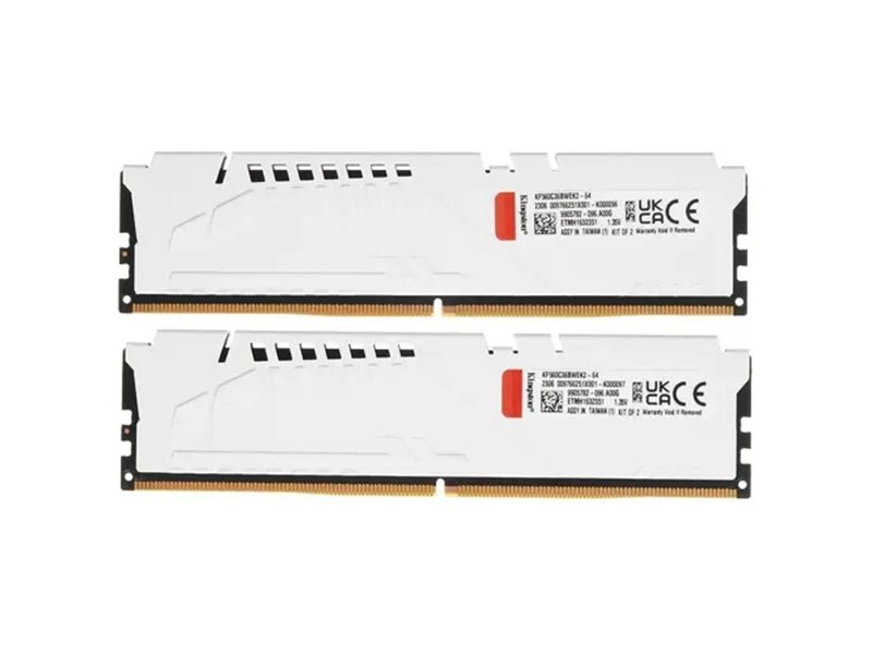 Kingston DDR5 DIMM 64Gb 2x32GB 6000MHz KF560C36BWEK2-64 Fury Beast RTL Gaming PC5-48000 CL36 288-pin 1.35В dual rank с радиатором Ret
