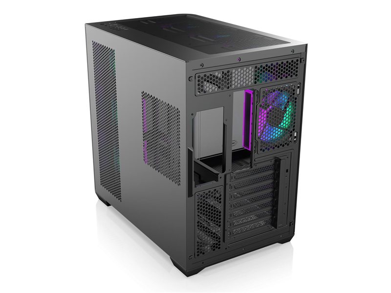 Корпус без блока питания/ Case Raijintek ATREUS BT7, Midi-Tower, TG, 7x120mm ARGB, 2xUSB-A 3.0 + 1xUSB Type-C , E-ATX, ATX, mATX, mITX Black