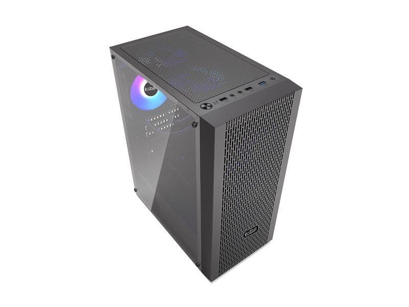 Корпус без блока питания/ Case PCCooler MA100 MESH BK, Midi-Tower, TG, Mesh, 3x120mm ARGB, 1xUSB-A 3.0 + 2xUSB-A 2.0, ATX, mATX, mITX Black