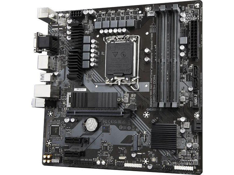 Материнская плата MB GIGABYTE INTEL B760 s1700, 4xDDR4(128GB), D-SUB/HDMI 2.0/2xDP, 1xPCIe 4.0x16, 2xPCIe 3.0, 1xLAN (2.5GbE), 4xSATA 6Gb/s, 2xM.2, 1xUSB-C, 3xUSB 3.2, 2xUSB 2.0, mATX