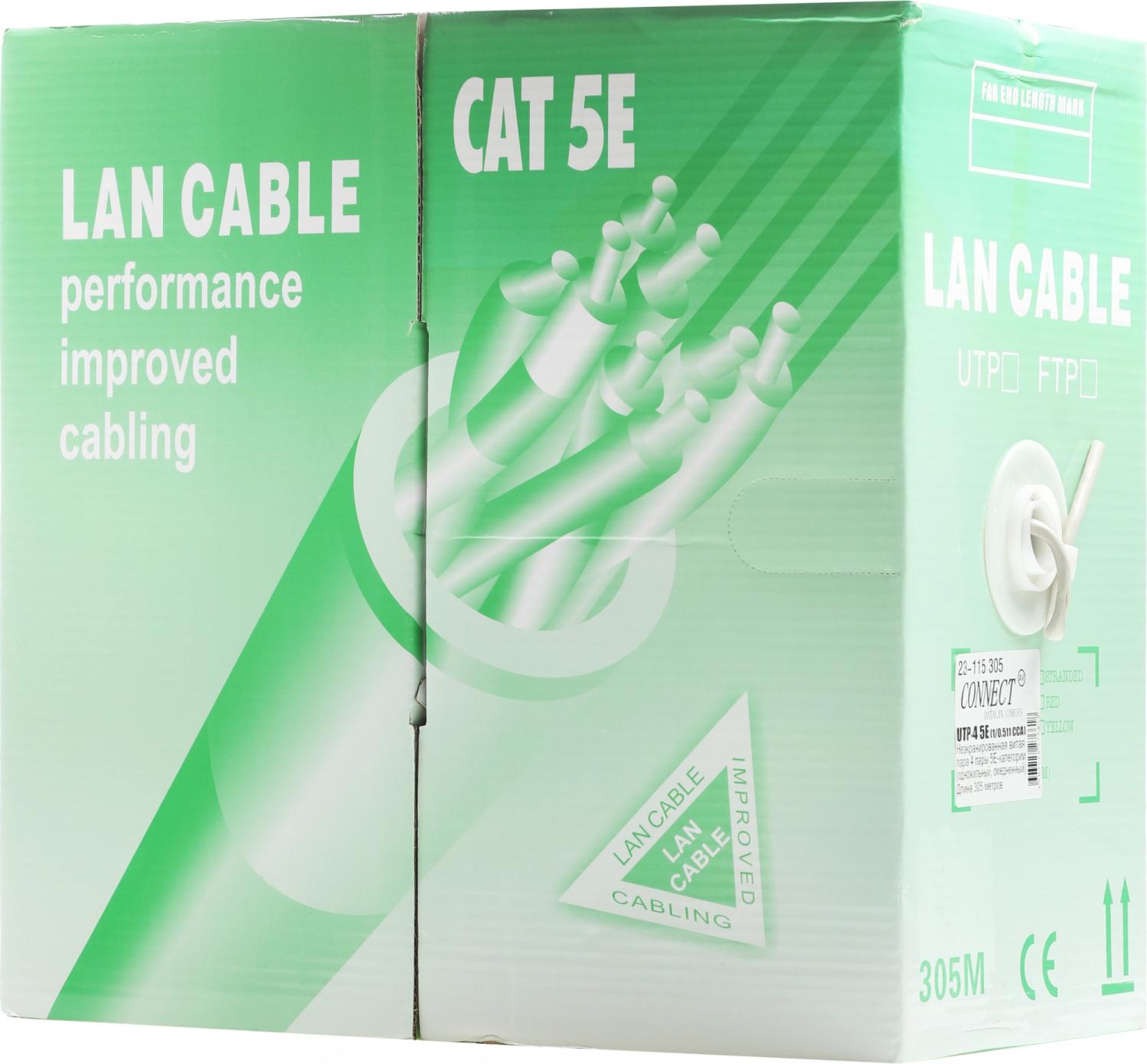 Кабель сетевой Premier 23-115 305 UTP 4 пары cat.5E solid CCA 305м серый