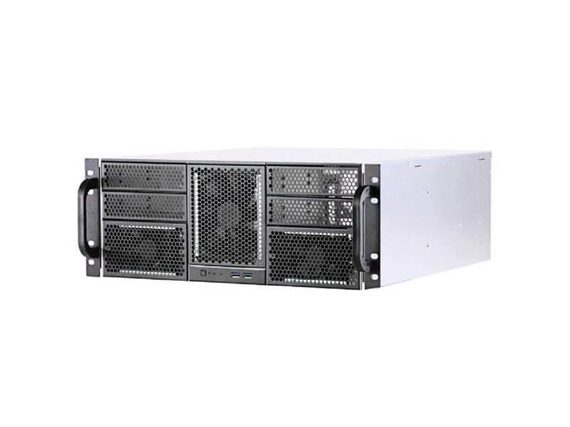 Procase Корпус 4U server case,4x5.25+11HDD,черный,без блока питания,глубина 550мм,MB CEB 12"x10,5", панель вентиляторов 3*120x25 PWM [RE411-D4H11-FC-55]