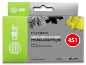Картридж струйный Cactus CS-CLI451Y желтый (12мл) для Canon MG6340/5440/IP7240 с чипом