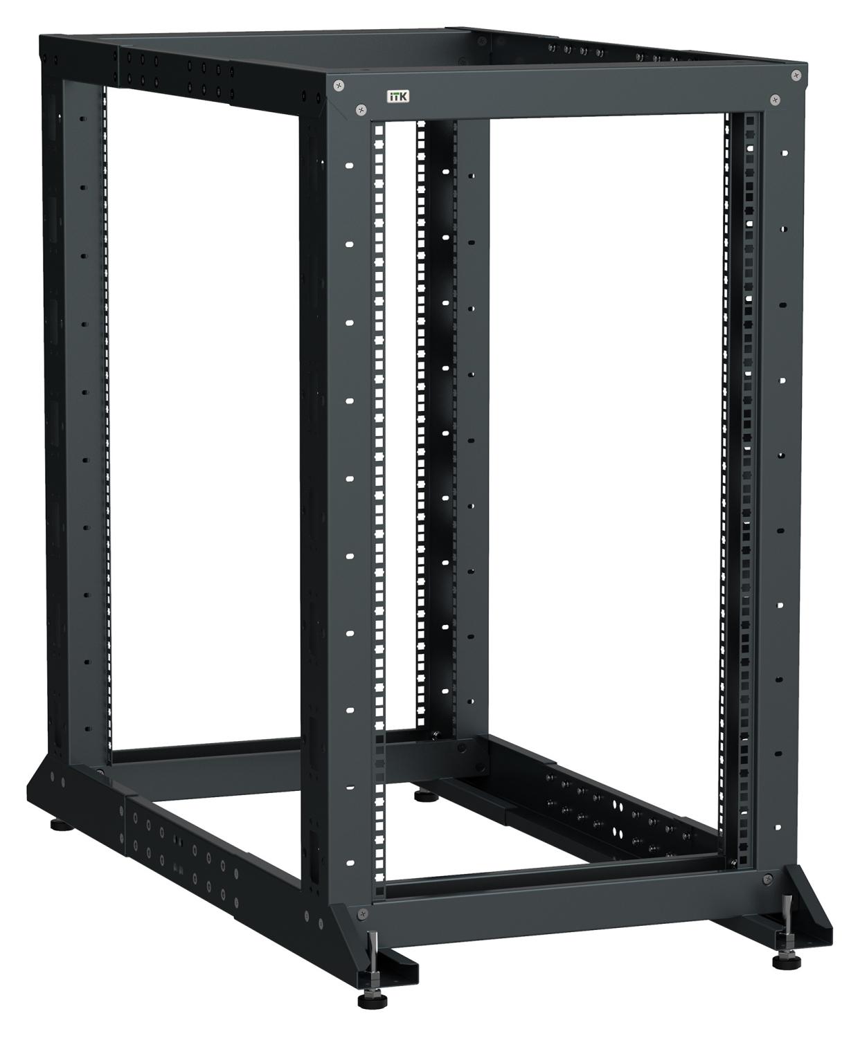 Стойка двухрамная ITK Linea LF05-24U61-2GM 24U 600ммX1000мм 700кг черный