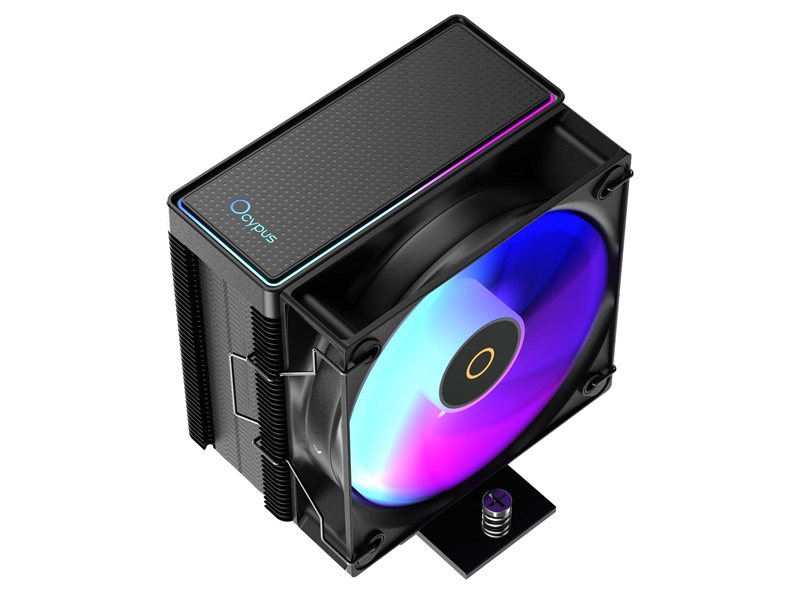 Кулер для процессора/ CPU Cooler Ocypus Gamma A40 BK ARGB (200W, 4-pin PWM, 133mm, Al/Cu, 4x6mm, ARGB, 1x100mm, 41CFM, 29.5dBA, 2400RPM, S: 1851/1700/1200/115X, AM5/AM4, black)