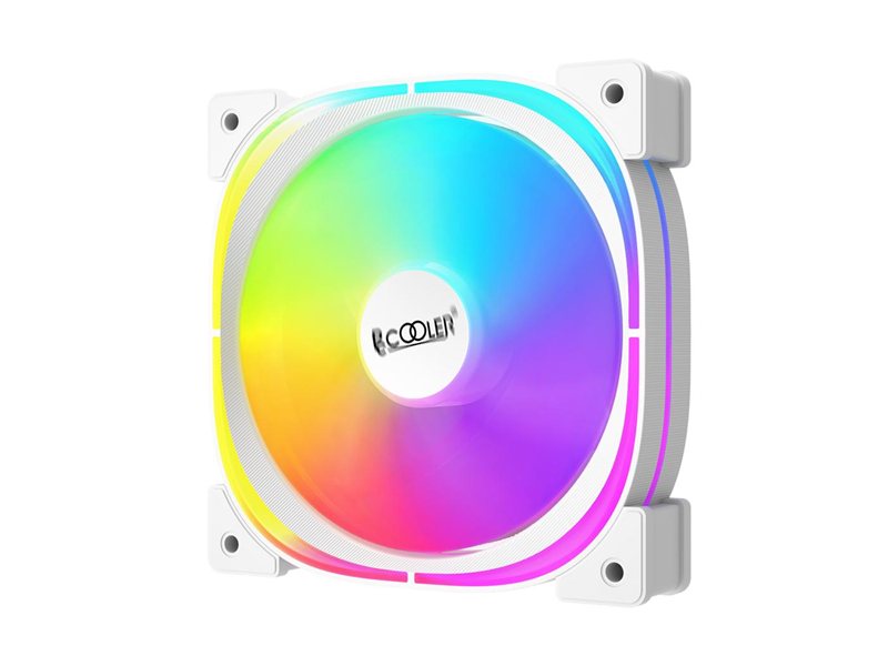 Кулер для корпуса/ Case Cooler PCCooler EF120 ARGB WH (120x120x25mm, 4-pin PWM, ARGB, 37.98CFM, 25.7dBA, 1500RPM, White)