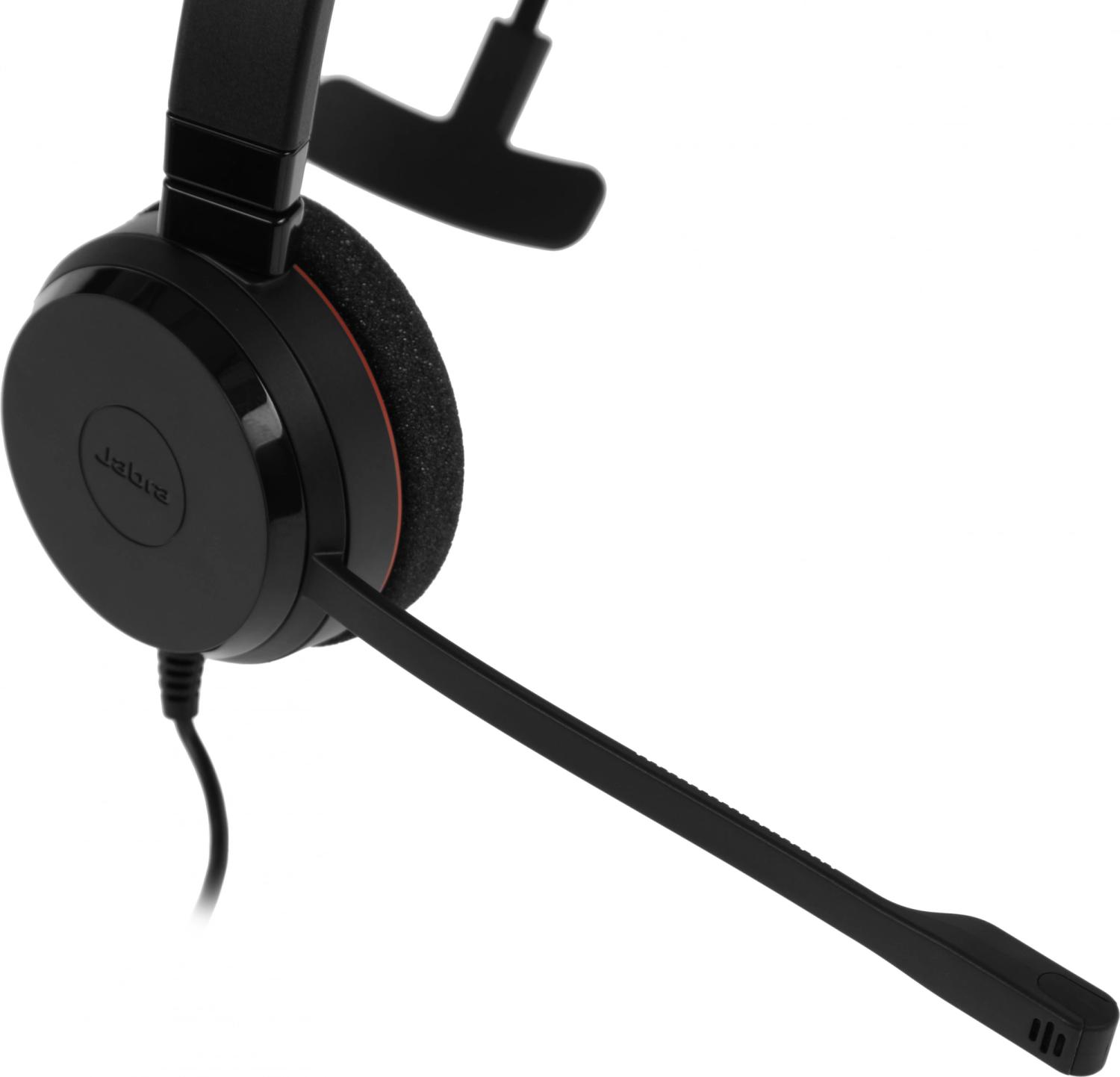 Наушники с микрофоном Jabra Evolve 20 MS Mono черный 1.2м накладные USB оголовье (4993-823-109)