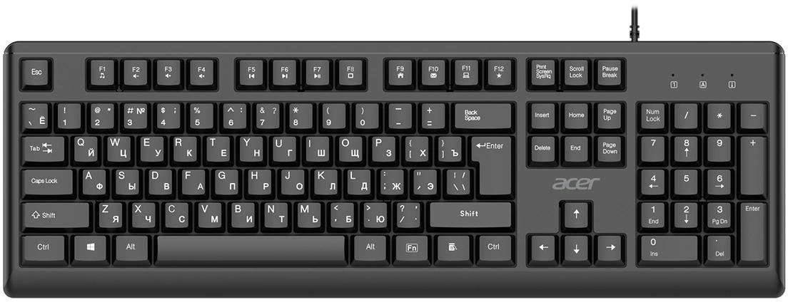Клавиатура + мышь Acer OCC500 клав:черный мышь:черный USB (ZL.ACC11.00G)