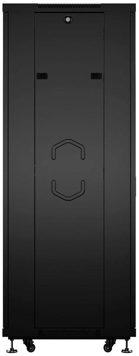 Шкаф серверный Cabeus (SH-05C-42U60/100-BK) напольный 42U 600x1000мм пер.дв.стекл металл 800кг черный 900мм 111.4кг 220град. 2055мм IP20 сталь