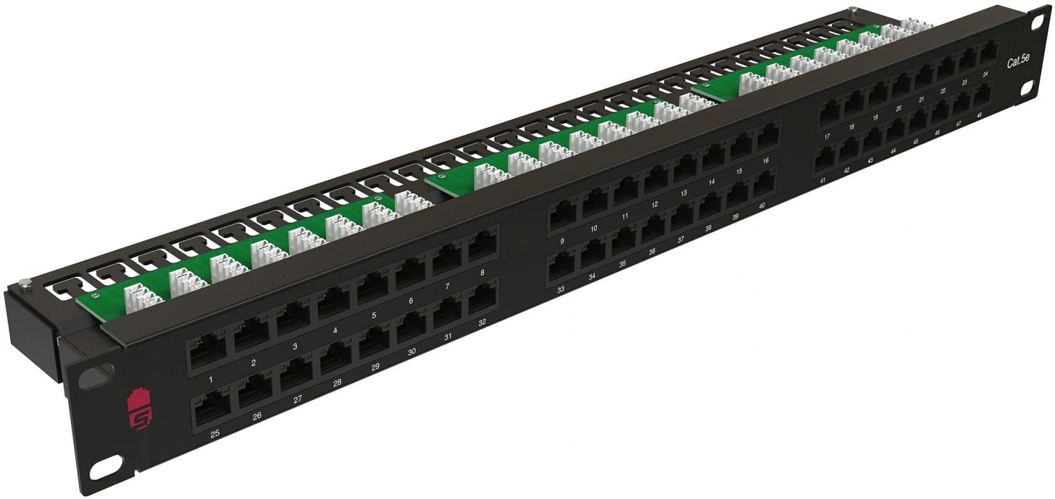 Патч-панель Sysmatrix PP 1901U.S485EU.M 19" 1U 48xRJ45 кат.5E