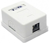 Коробка Lanmaster TWT-SA1-WH настенная 62x67x30мм крышка Keystone ПВХ белый