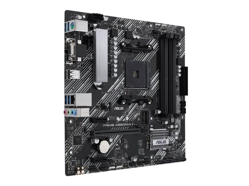 ASUS PRIME A520M-A II/CSM (Socket AM5, mATX, 4xDDR4(128GB), VGA/DP/HDMI, 1xPCIe 3.0x16/2xPCIe 3.0x1, 4xSATA 6Gb/s, 1*M Key, 1xLAN, 4, 4xUSB 3.0, 2xUSB 2.0)