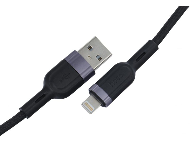 Кабель Hoco U117 IP(01481) USB (m)-Lightning (m) 1.2м черный