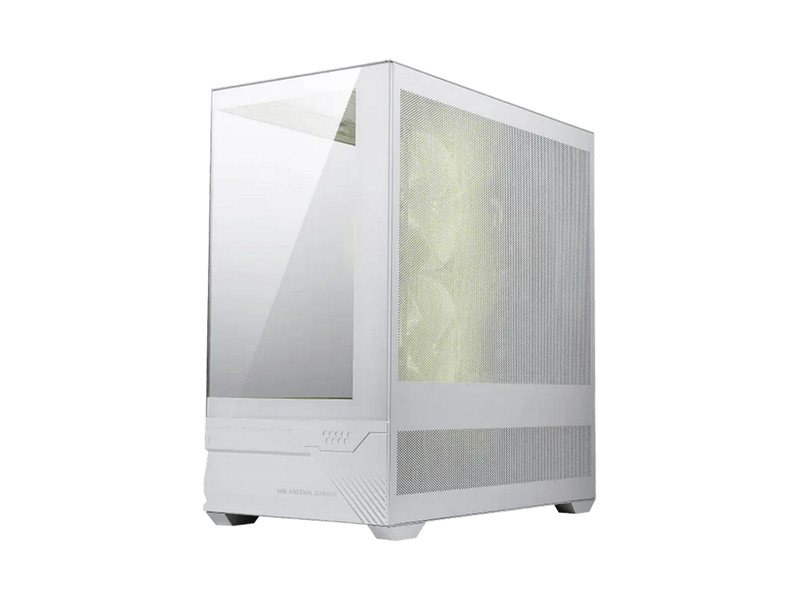 Корпус для ПК MSI MAG PANO M110R WHITE , Micro-ATX, 1xUSB 3.2 Gen 1, 1xUSB 3.2 Gen2x2 Type-C, 2x140mm, ARGB Reverse Blade Fan, 1x120mm ARGB Fan, ARGB+PWM Control Board, TG