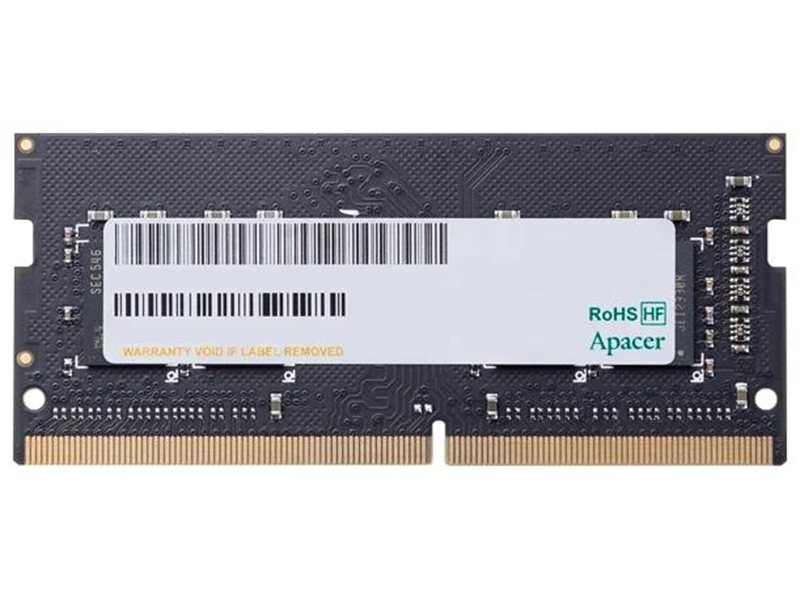 Оперативная память Apacer  DDR4   8GB  3200MHz SO-DIMM (PC4-25600) CL22 1.2V (Retail) 1024*8  3 years (AS08GGB32CSYBGH/ES.08G21.GSH)