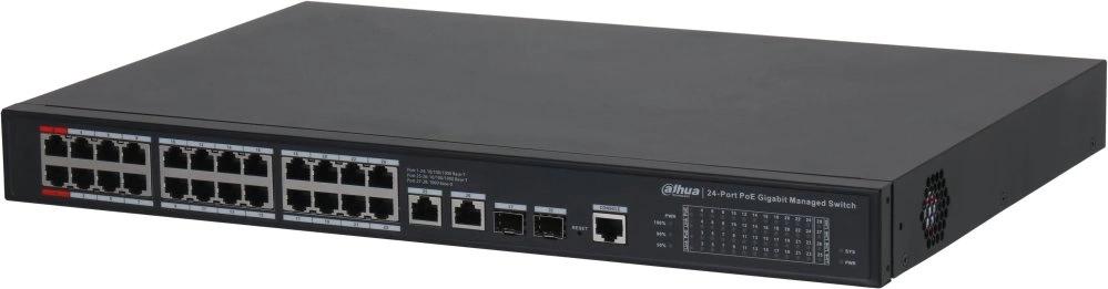 Коммутатор Dahua DH-S4228-24GT-360 28x1Гбит/с 2SFP 24PoE 360W управляемый
