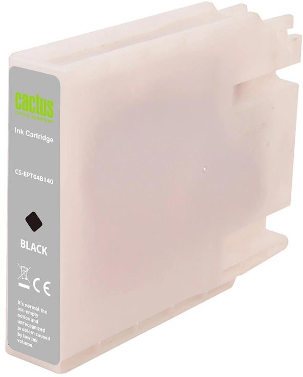 Картридж струйный Cactus CS-EPT04B140 T04B1 черный пигментный (120мл) для Epson WorkForce Pro WF-C8190, WF-C8690 с чипом