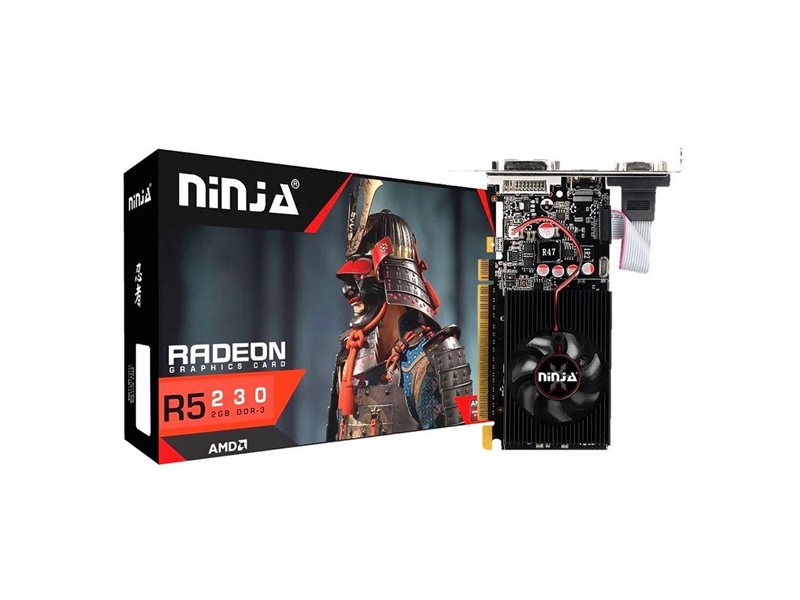 Видеокарта Ninja (Sinotex) R5 230 2GB DDR3 64bit VGA DVI HDMI 1FAN LP RTL