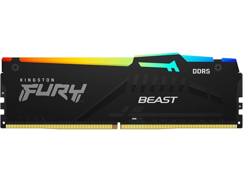 Память DDR5 32GB 6000MHz Kingston KF560C36BBEA-32 Fury Beast Black Expo RGB RTL Gaming PC5-48000 CL36 DIMM UDIMM 288-pin 1.35В kit dual rank с радиатором Ret