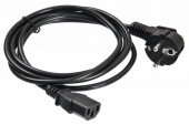Кабель Buro BU-PCAB-ZP IEC C13 Евровилка угловой 1.8м черный (пакет)