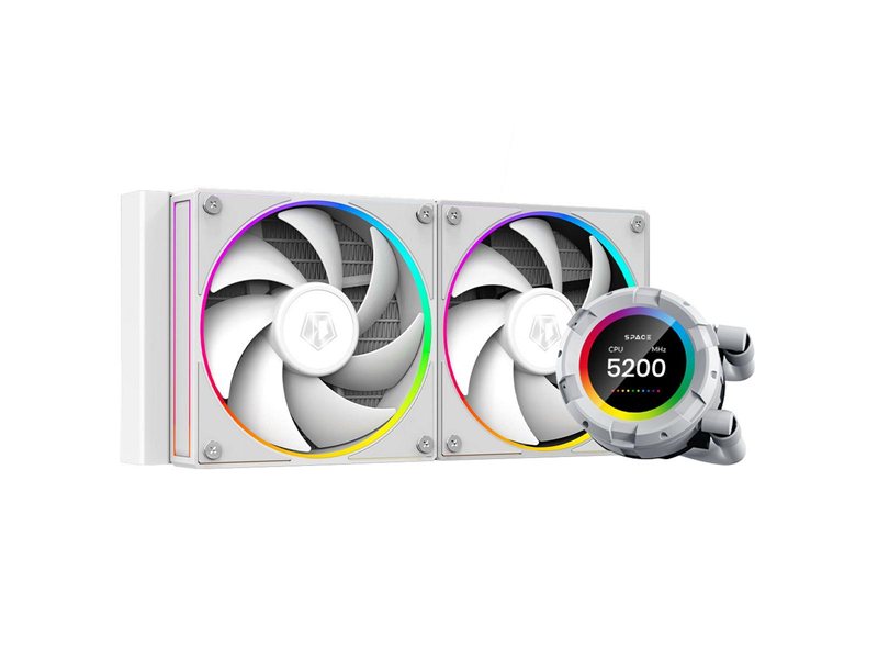 Вентилятор ID-Cooling SL240 WHITE /LCD SCREEN /300W /all Intel /all AMD