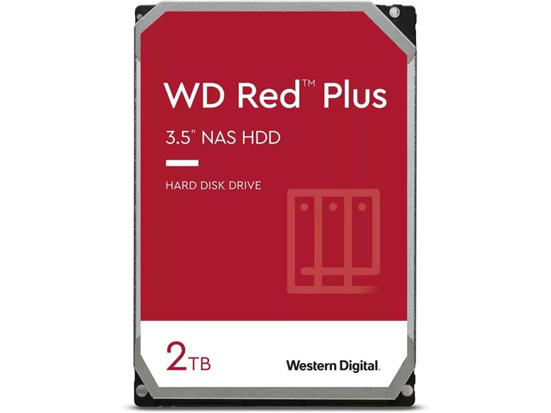 Жесткий диск/ HDD WD SATA3 2Tb NAS Red Plus 5400 64Mb 1 year warranty