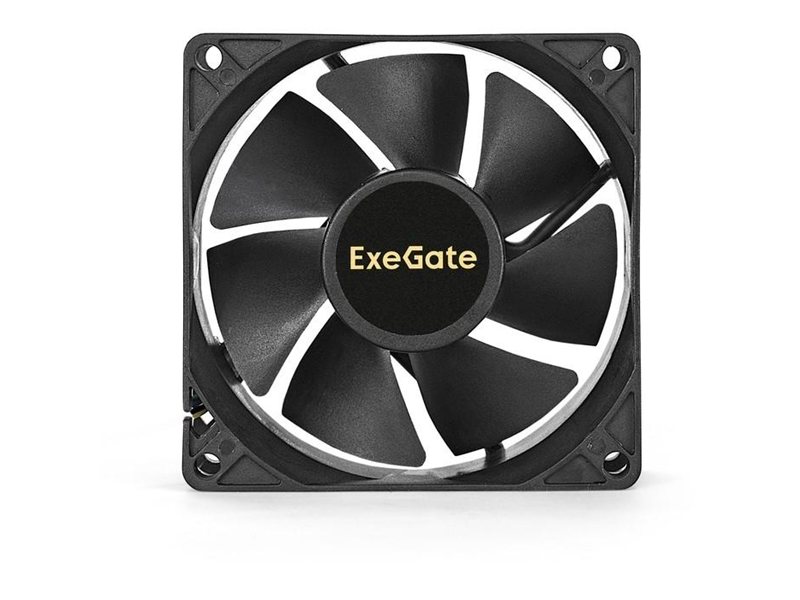 Exegate EX294047RUS Вентилятор ExeGate EX08025S2P, 80x80x25 мм, Sleeve bearing (подшипник скольжения), 2pin (разъем 2.54; для блоков питания ATX), 2200RPM, 27dBA
