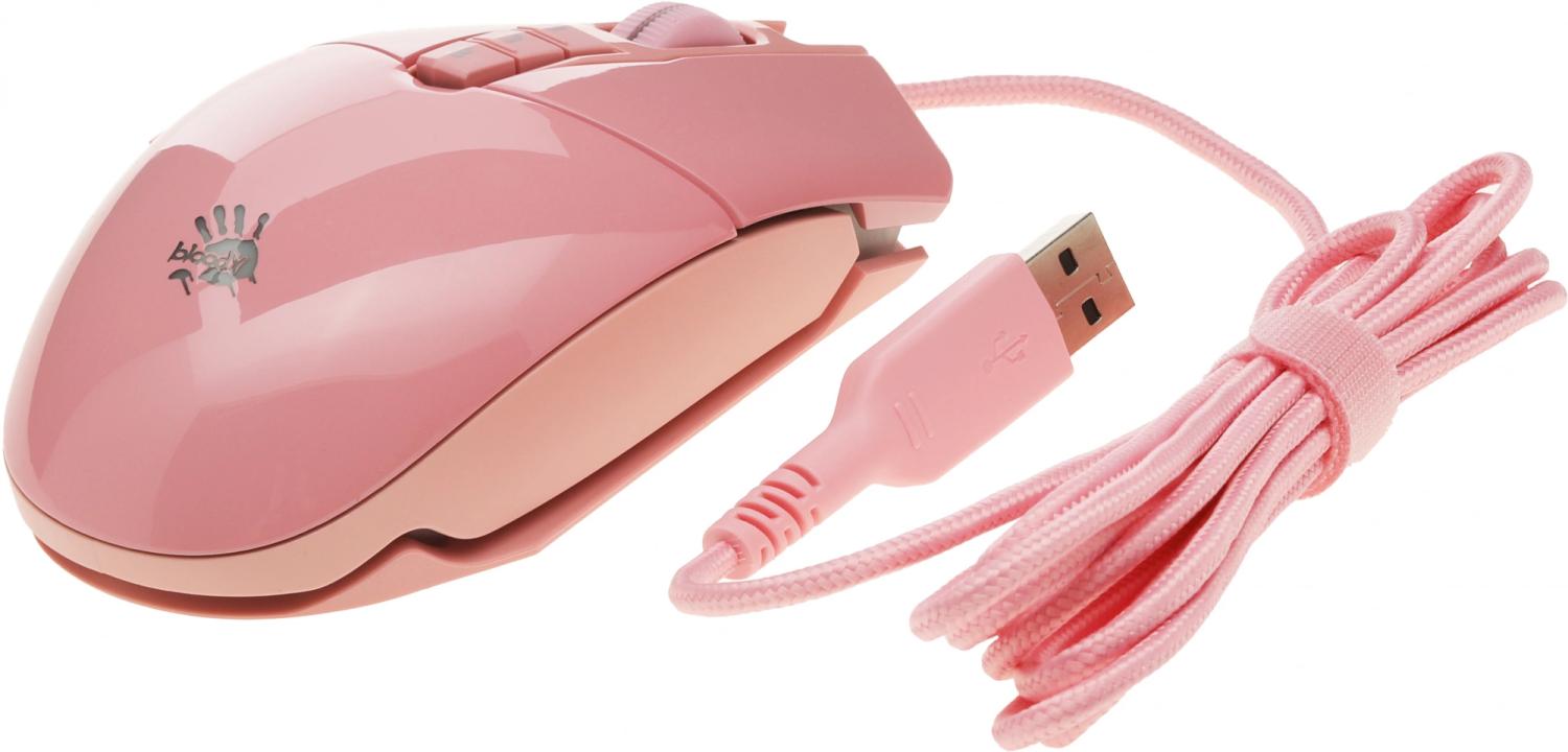 Мышь A4Tech Bloody P91s розовый оптическая 8000dpi USB 8but (P91S PINK ACTIVATED)