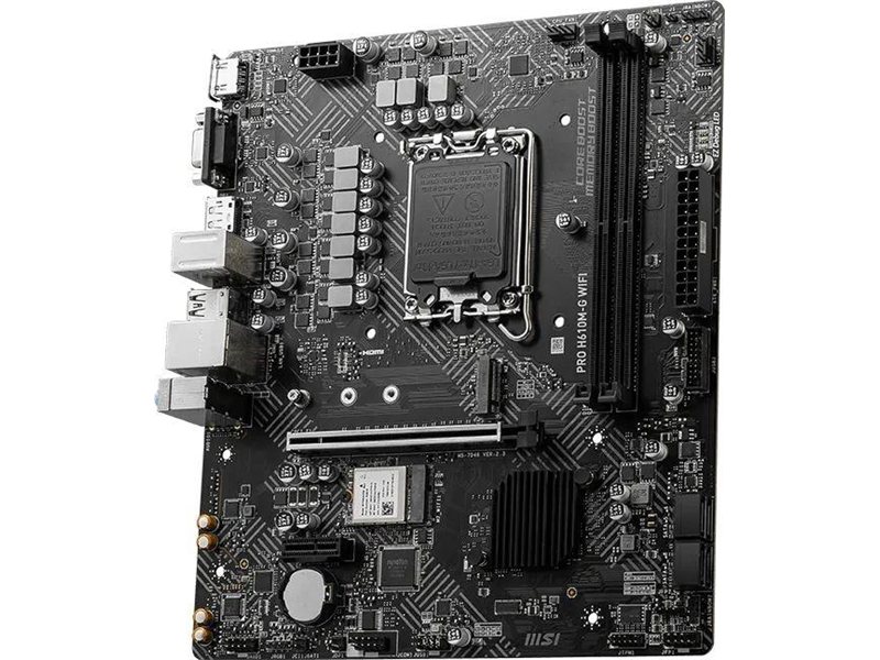 Материнская плата MSI PRO H610M-G WIFI Soc-1700 Intel H610 2xDDR5 mATX AC`97 8ch(7.1) GbLAN+VGA+HDMI+DP