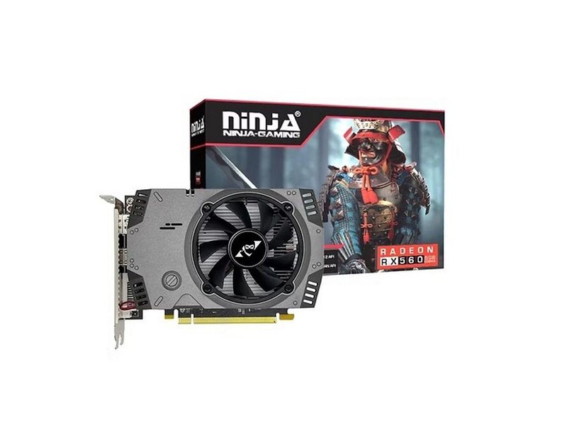 Видеокарта Ninja (Sinotex) RX560 4GB GDDR5 128bit DVI DP HDMI 1FAN RTL