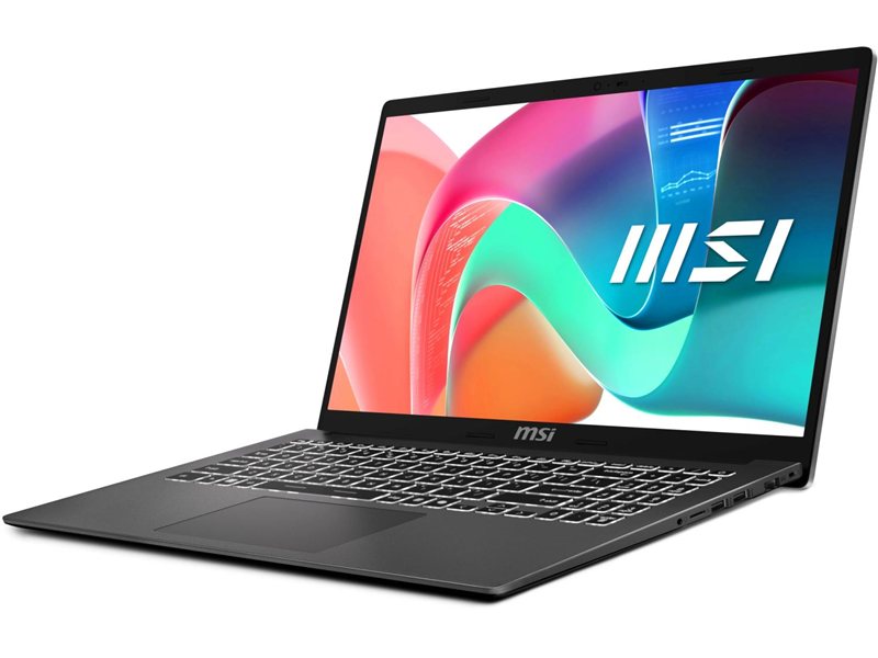 Ноутбук MSI Modern 15 F1MG-1072XRU Core 5 120U 16Gb SSD512Gb Intel Graphics 15.6" IPS FHD (1920x1080) FreeDOS grey WiFi BT Cam (9S7-15S111-1072)