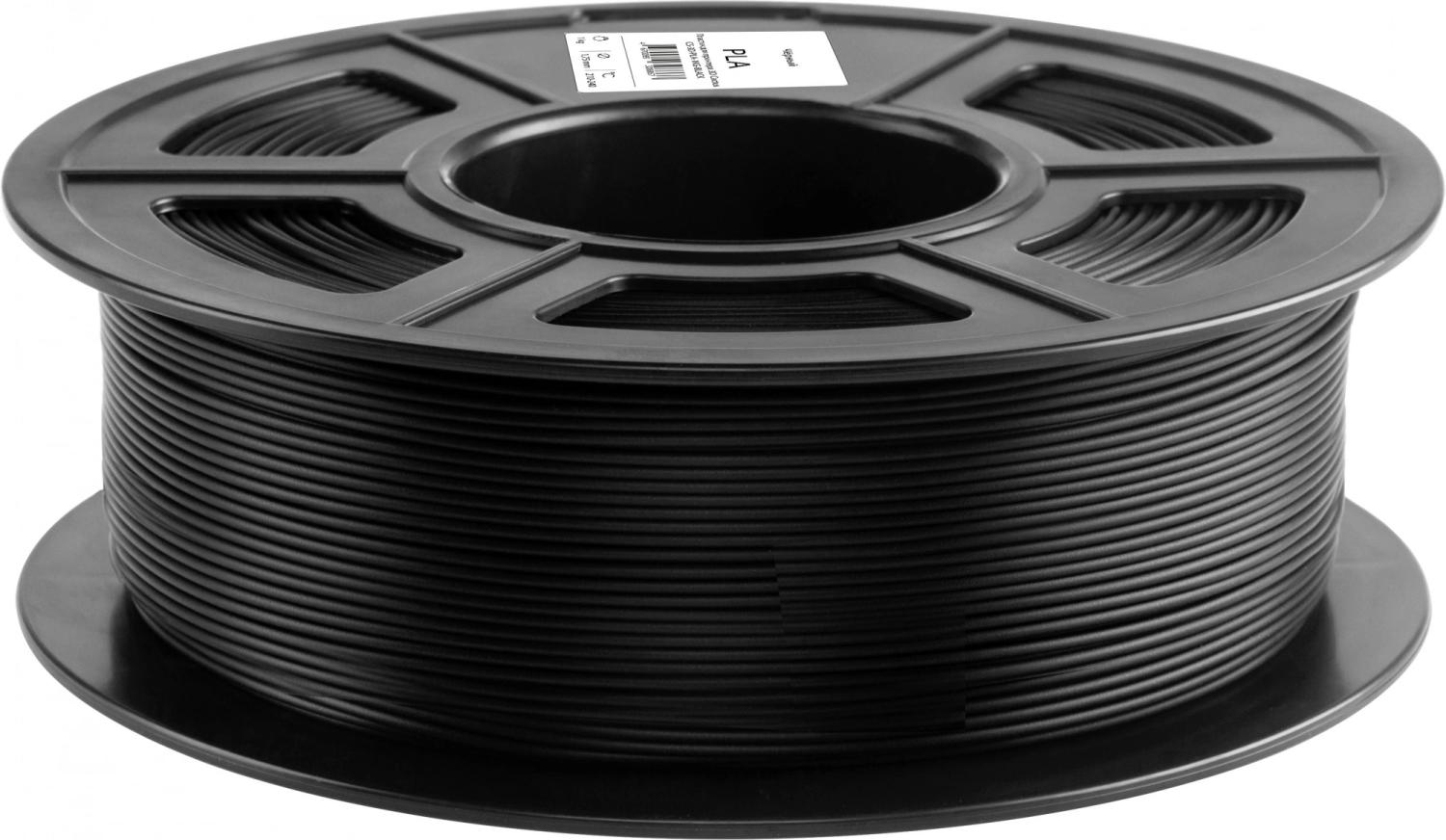 Пластик для принтера 3D Cactus CS-3D-PLA-1KG-BLACK PLA d1.75мм 1кг L326м 1цв.