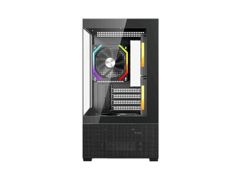 корпус 1STPLAYER CV6 ARGB Black / mATX / 3x120mm ARGB & 2x120mm fans / CV6-BK-2FAR-2FH7R-1FH7