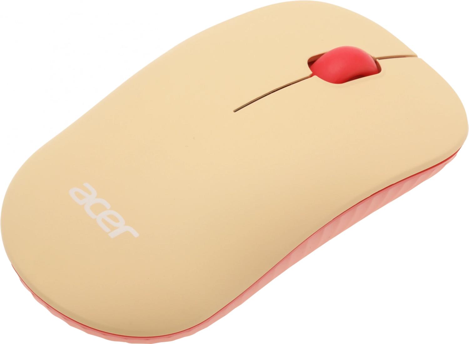 Клавиатура + мышь Acer OCC205 клав:розовый/бежевый мышь:розовый/бежевый USB беспроводная slim Multimedia (ZL.ACCEE.00F)
