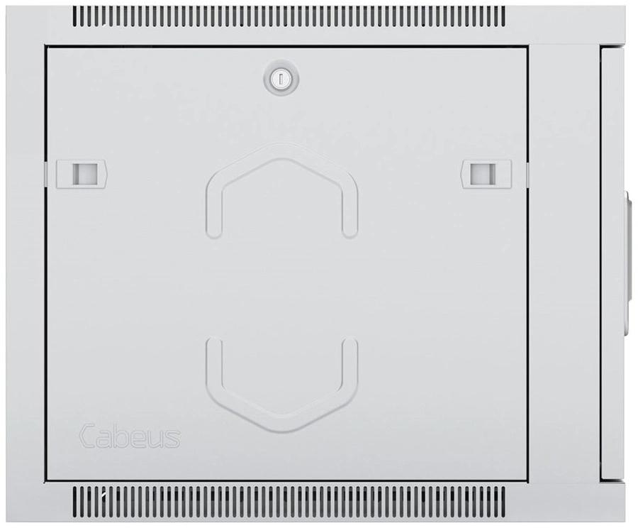 Шкаф коммутационный Cabeus (SH-05F-6U60/35M) настенный 6U 600x350мм пер.дв.металл 60кг серый 290мм 13кг 220град. 368мм IP20 сталь