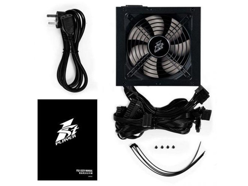 1STPLAYER Блок питания DK PREMIUM 500W / ATX 2.4, APFC, 80 PLUS BRONZE, 120mm fan / PS-500AX