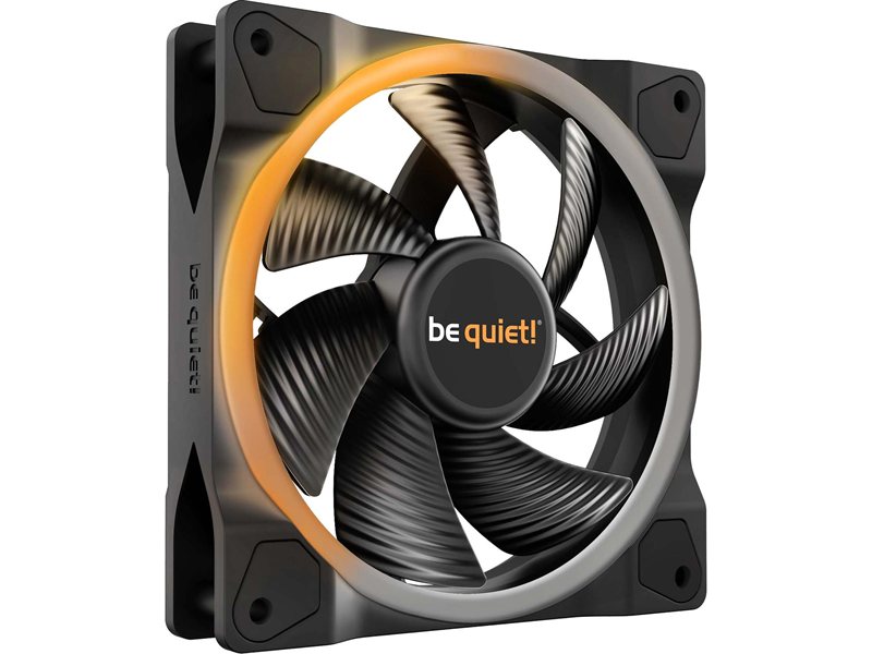 Кулер для корпуса/ Case Cooler be quiet! LIGHT WINGS 120mm PWM (120x120x25mm, 4-pin PWM, ARGB, 41.5CFM, 20.6dBA, 1700RPM, Black)