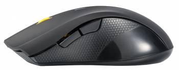 Мышь Оклик 495MW черный/золотистый оптическая 1600dpi беспров. USB для ноутбука 6but (998168)