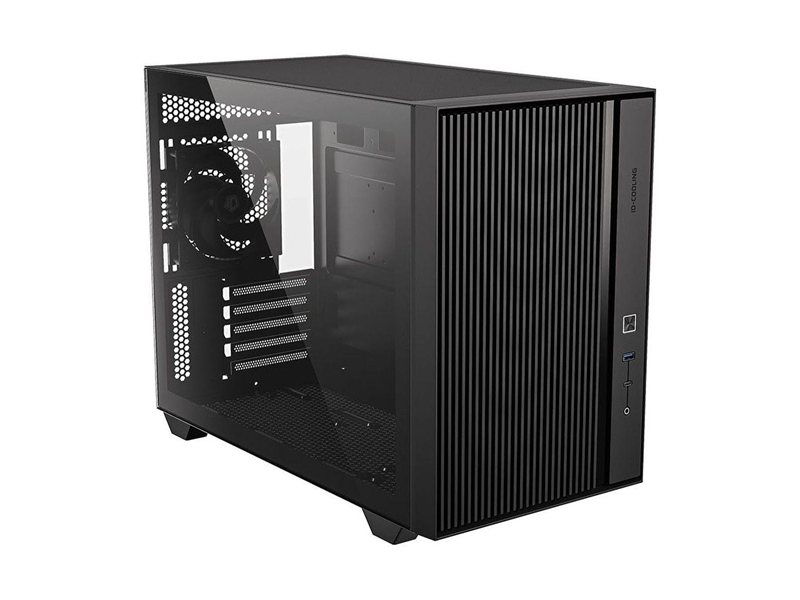 Корпус Case ID-Cooling FLOW 500 AIR Black mATX/win TG/2 fans/Gen2 Type C/CPU180mm/ GPU 403mm/no PSU