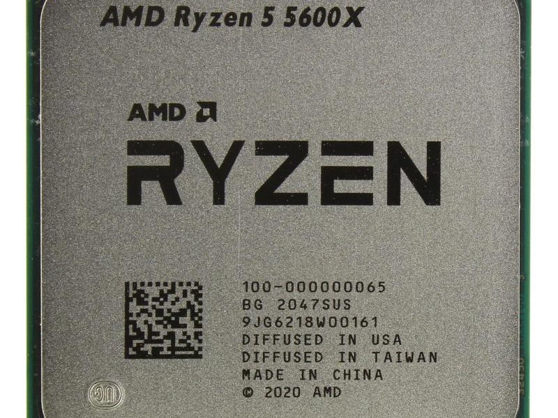 Процессор/ CPU AM4 AMD Ryzen 5 5600X (Vermeer, 6C/12T, 3.7/4.6GHz, 32MB, 65W) OEM