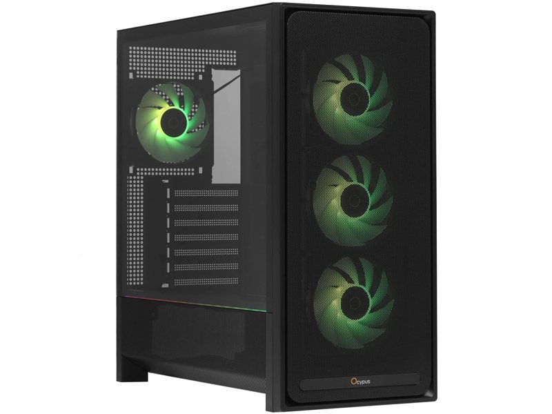 Case Ocypus Delta C70 BK ARGB  EATX / win / black / 4 ARGB fans / no PSU / Tempered Glass