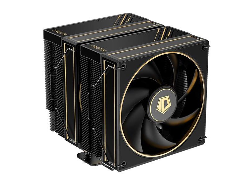 Кулер для процессора ID-COOLING FROZN A620 GDL LGA1700/1200/115X/AM5/AM4 (8шт/кор, TDP 270W, PWM, черно-золотой, 6 тепл.трубок + медная база, DUAL FAN 120mm) RET