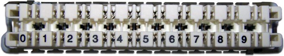Плинт Lanmaster TWT-LSA10P-DIS-5E 10 пар LSA-PROFIL размык. ABS пластик белый