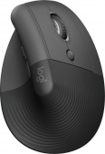 Мышь Logitech Lift графитовый оптическая 4000dpi silent беспров. BT/Radio USB для ноутбука 5but (910-006479)