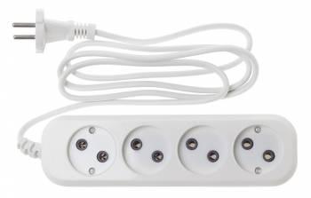 Сетевой удлинитель Buro BU-PSL4.1/W 1.5м (4 розетки) белый (пакет ПЭ)